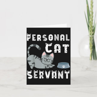 Rolig Katt Personlig Katt Tjänare Kort