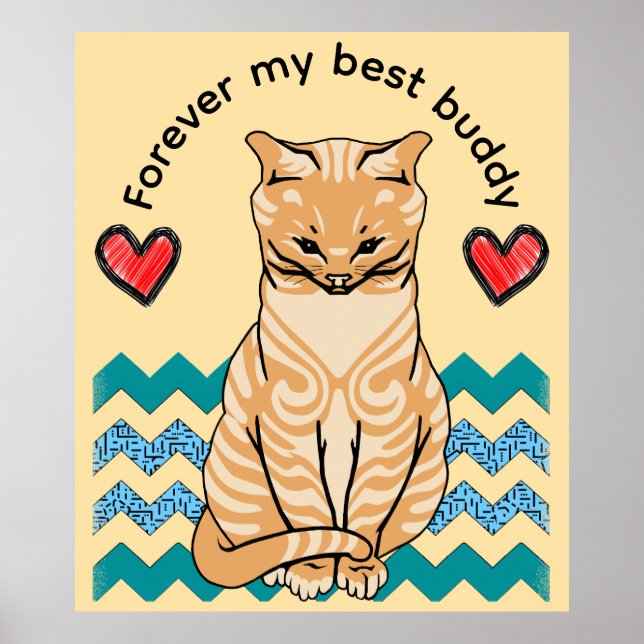 rolig katt poster (Framsidan)