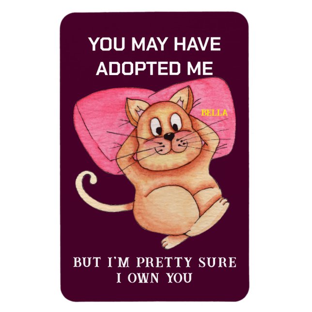 Rolig Katt Puns Magnet - Kök Frys Meme Present (Vertikal)