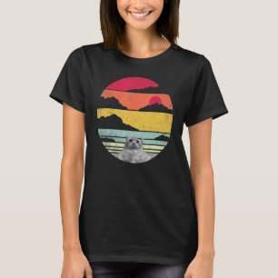 Rolig katt Retro stil, katt selfie Present till kv T Shirt