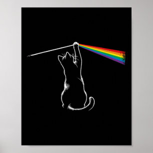 Rolig katt rockmusik present kvinnor barn män Auti Poster