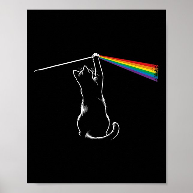 Rolig katt rockmusik present kvinnor barn män Auti Poster (Framsidan)