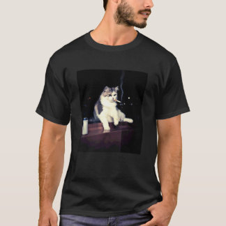 Rolig Katt Rolig Natt Kattälskare Humor T Shirt