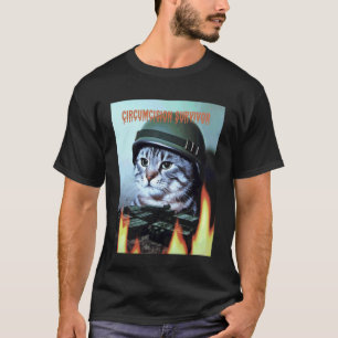 Rolig Katt Säger Cirkumcision Överlevare Parodi Hu T Shirt
