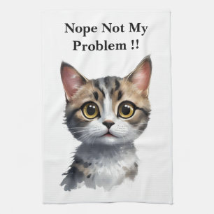 Rolig Katt Säger Inte Mitt Problem, Kökshandduk