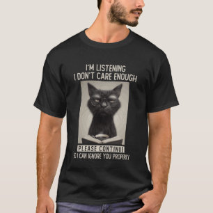 Rolig Katt Sarcasm Introvert Humor Tyst Personligh T Shirt