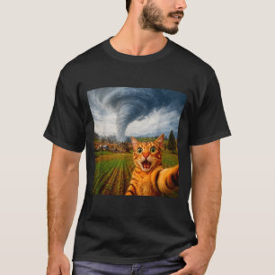 Rolig Katt Selfie Meme Tornado T Shirt
