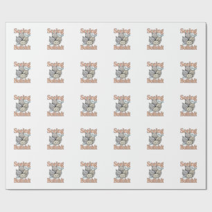 Rolig Katt Ser Genom Din Vintage Design Presentpapper