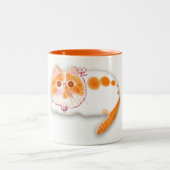 Rolig katt serie service bord mugg av ORDesigns. (Center)