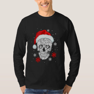Rolig katt skelett jultomte jul pyjamas jul t shirt