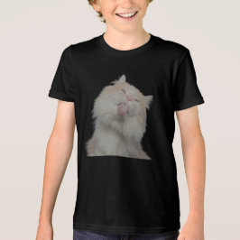 Rolig katt skräddarsydd husdjur foto barn t-shirt