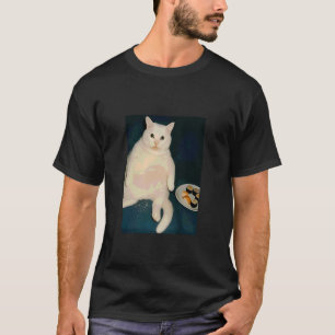 Rolig Katt som äter Sushi Meme T Shirt