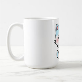 Rolig katt som dricker en söt dryck kaffemugg