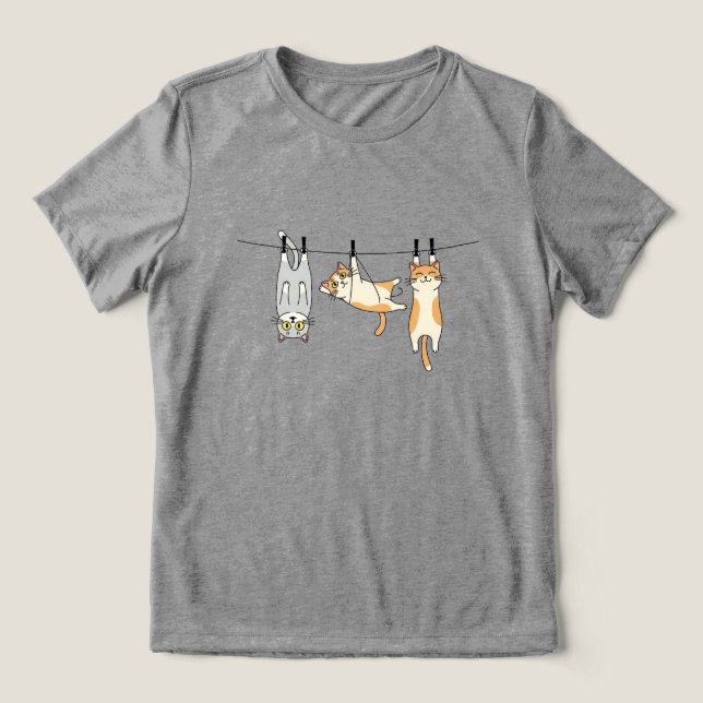 Rolig katt som hänger t shirt (Design Framsida)