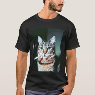 Rolig katt som säger Rökande Meme Sarksatisk Felin T Shirt