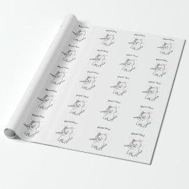 Rolig katt som spelar flöjt presentpapper