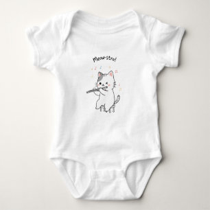 Rolig katt som spelar flöjt t shirt