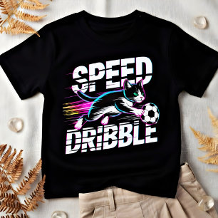 Rolig katt som spelar fotboll - Present till barn  T Shirt
