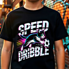 Rolig katt som spelar fotboll - Present till barn  T Shirt