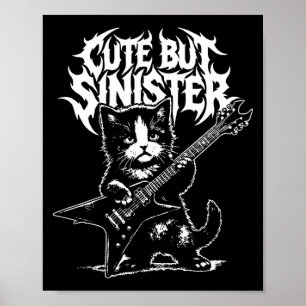 Rolig katt som spelar gitarr gitarrist rock och ro poster