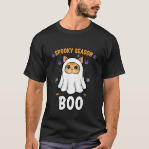 Rolig Katt Spöke Söt Halloween Katt Meme Tröja för