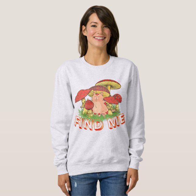 Rolig Katt Svamp T Shirt (Hel framsida)