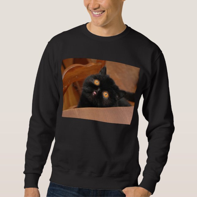 Rolig katt sweatshirt (Framsida)