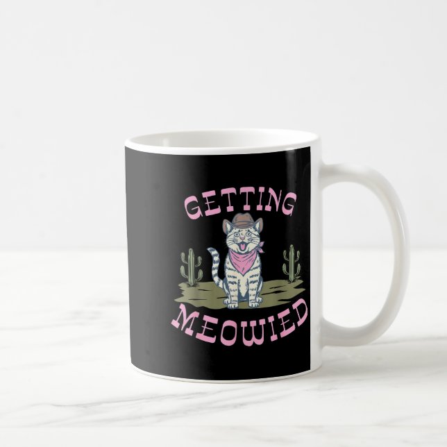 Rolig Katt Systerbrud Fest Meowied Bröllop Kaffemugg (Höger)