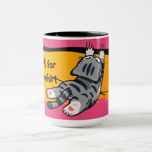 Rolig Katt, Tjock Katt, Rolig Skrift, Modern Trend Mugg