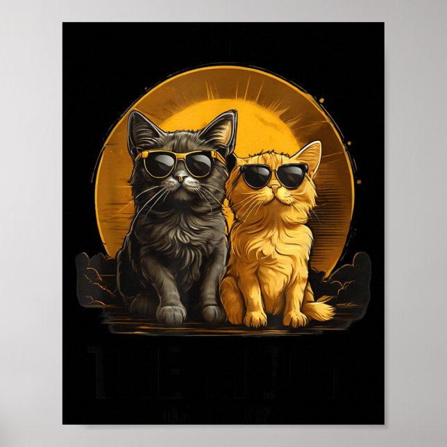 Rolig Katt Total Solförmörkelse Kramar Poster (Framsidan)