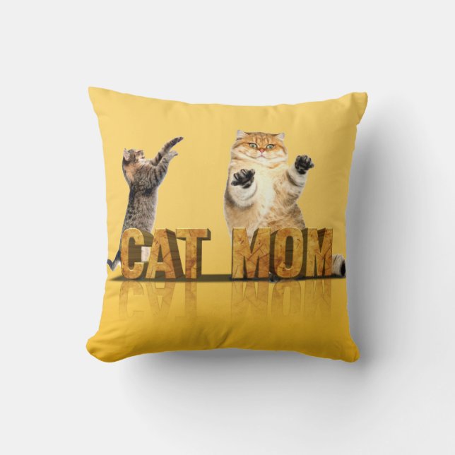 Rolig katt-tröja | kattmamma present | kattmamma kudde (Framsida)
