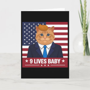 Rolig Katt Trump 9 Liv Genom Roligt Röst På Trump Kort