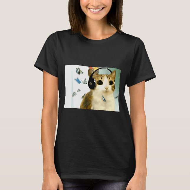 Rolig Katt Ugglas Cursed Internet Trend Meme Rolig T Shirt (Framsida)