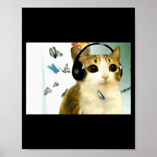 Rolig Katt Ugglor Förbannad Internet Trendigt Meme Poster