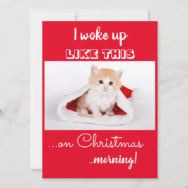Rolig katt vaknade precis så här julhelg Ca Julkort