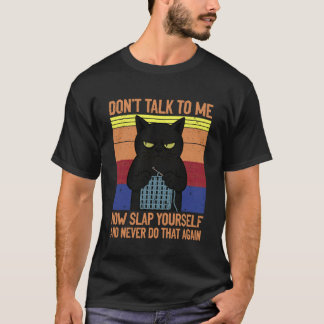 Rolig Katt Virkad Flicka Virkare T Shirt