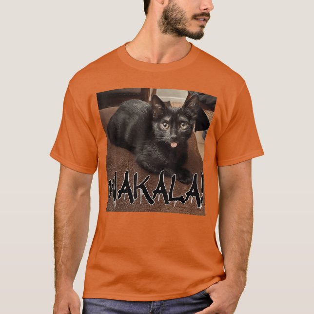Rolig Katt Wakala T Shirt (Framsida)