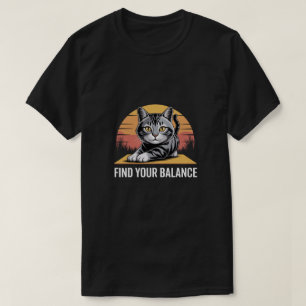 Rolig Katt Yoga Hitta Din Balans T Shirt