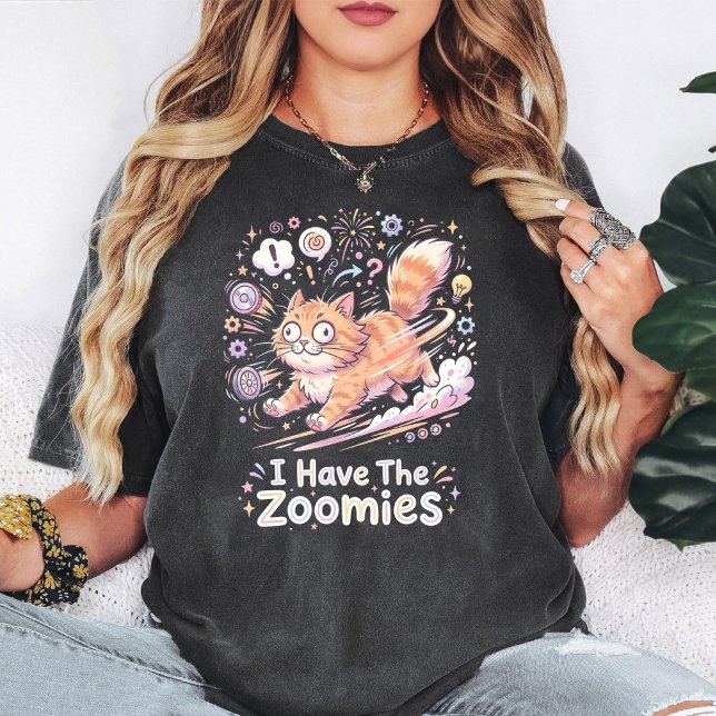 Rolig katt-zoom-fras-design t shirt (Skapare uppladdad)