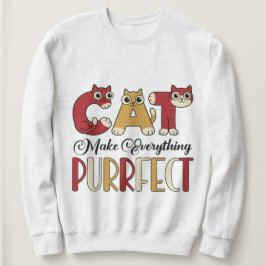 Rolig Kattälskare Grafisk Ordkonst T Shirt