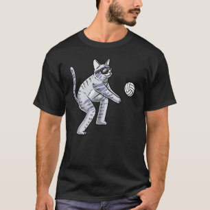 Rolig Kattälskare Knullar Katter Volleybollspelare T Shirt