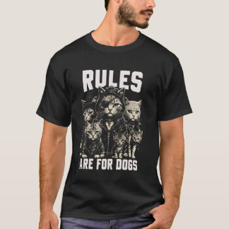 Rolig kattälskare Regler är för hundar som kör kat T Shirt
