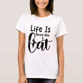 Rolig kattcitat Söt katt Humördesign för tjejer T Shirt