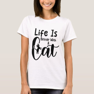 Rolig kattcitat Söt katt Humördesign för tjejer T Shirt