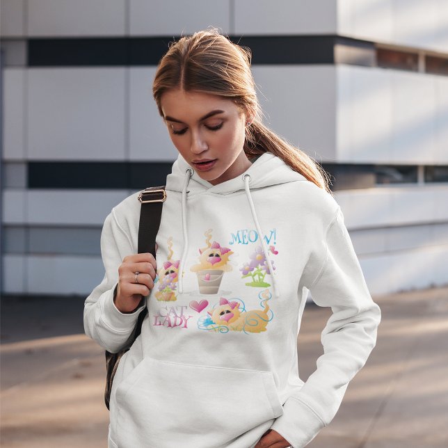 Rolig Kattdam Kartong Söt Kattälskare T Shirt (Skapare uppladdad)