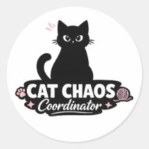 Rolig Kattdekal / Kattkaoskoordinator Puns