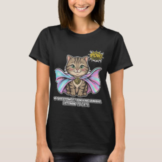 Rolig Kattflüstar Superkraft Tabby Cape Serietidni T Shirt