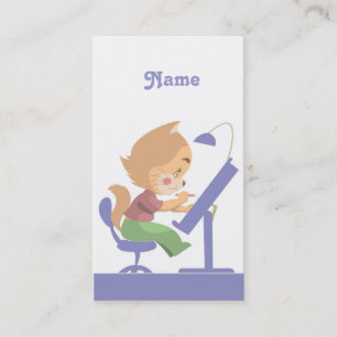 Rolig kattformgivare visitkort