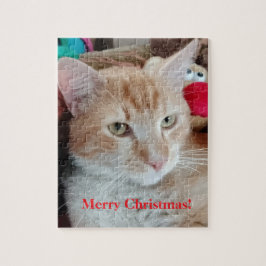 Rolig kattfoto julpussel pussel