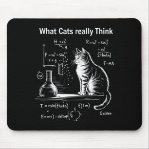 Rolig kattfysik humor design Vad katter verkligen Musmatta